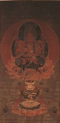 絹本著色 愛染明王像