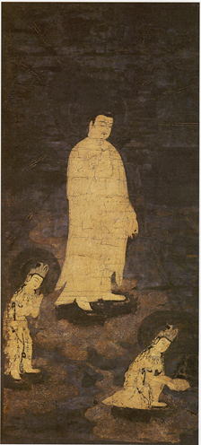 絹本著色 阿弥陀三尊来迎図