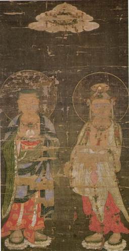 絹本著色 放光菩薩像