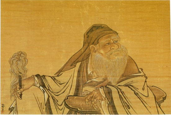 紙本淡彩 維摩像