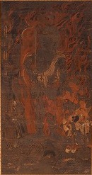 絹本著色　不動明王三童子像