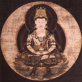 絹本著色 弥勒菩薩像