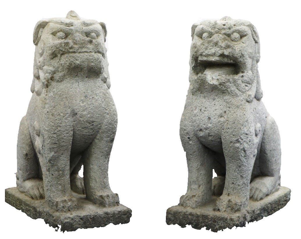 石造　狛犬（永正十四年銘）