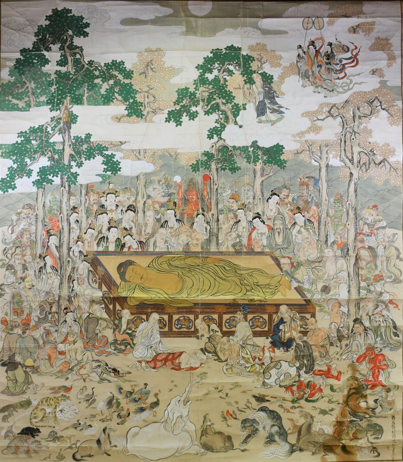 大安寺伝来絵画類 狩野元昭筆 附 紙本墨画 布袋図 狩野了之筆 大愚宗築賛